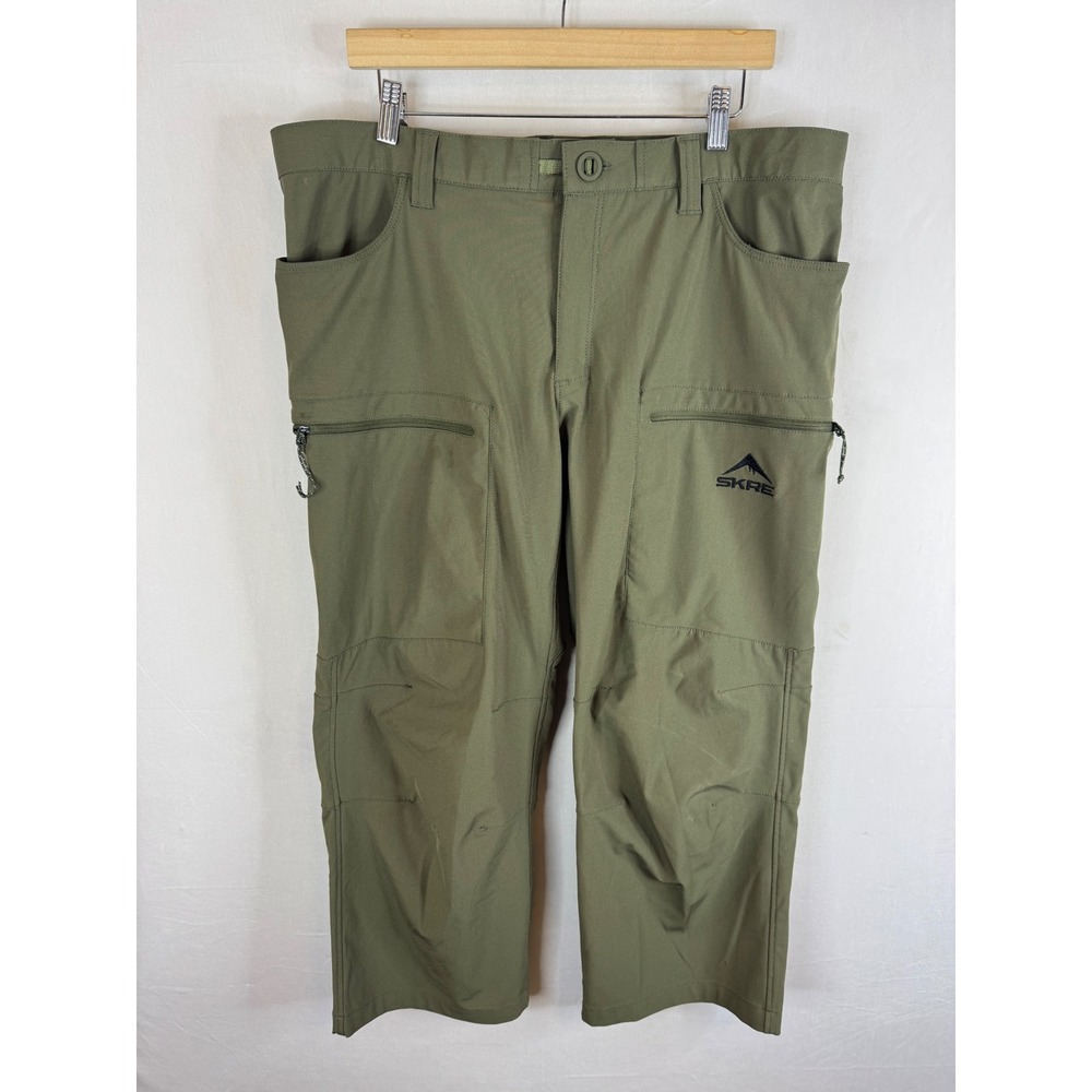 SKRE Hardscrabble Pants Mens 38X28 Olive Green‎ Technical Cargo Hiking Gear